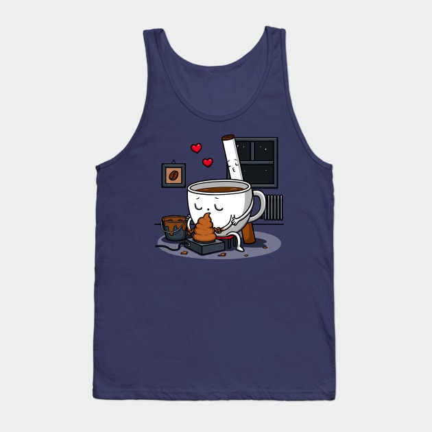 Coffee and Cigarette! Tank Top by Raffiti